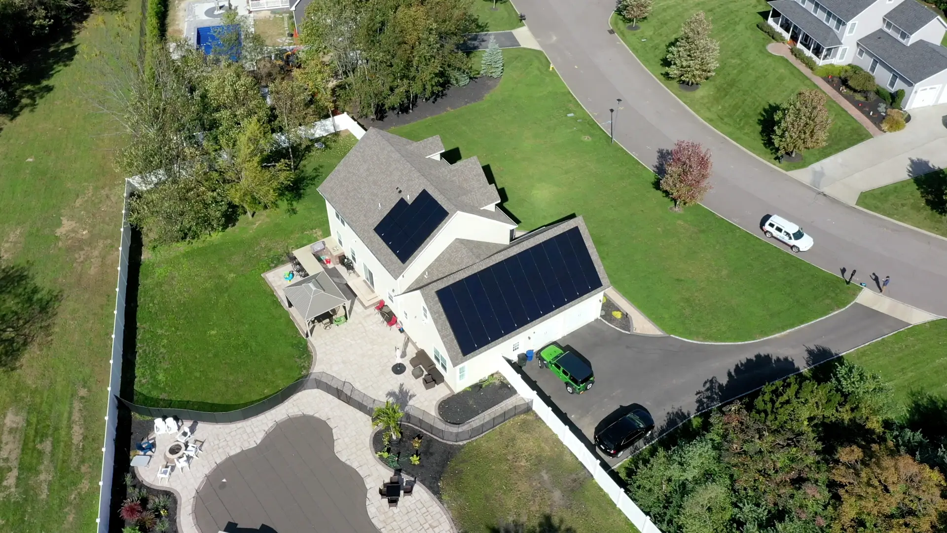 Solar panels on Long Island home