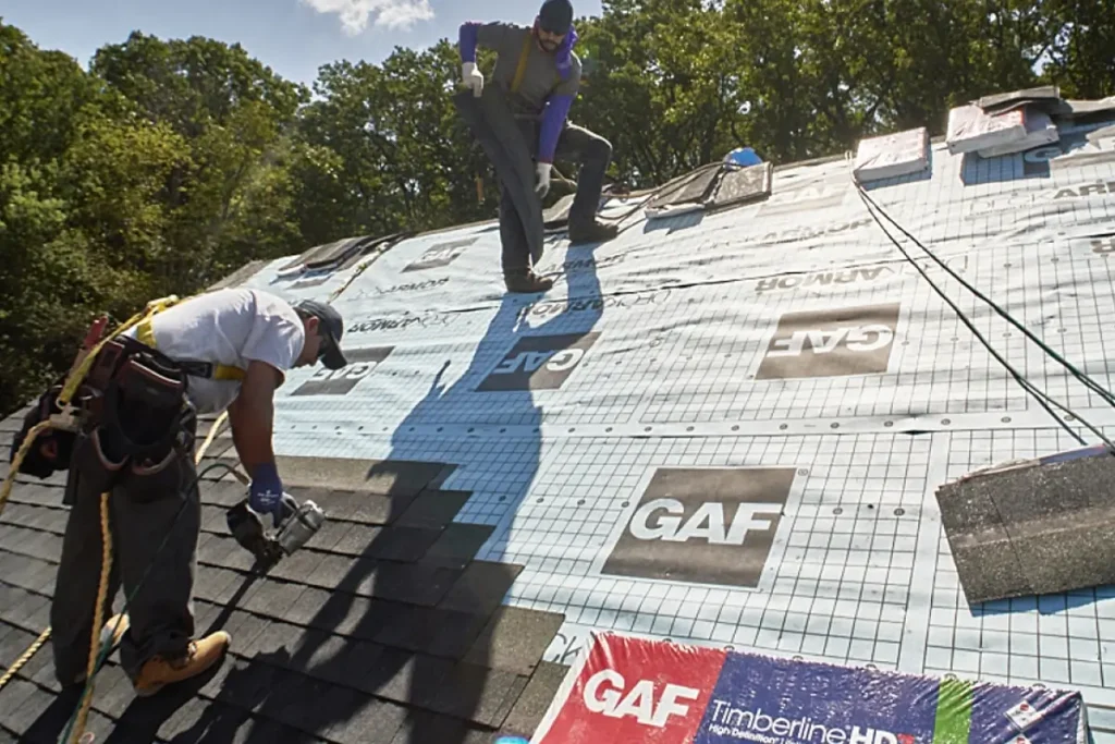 SUNation Roofing installing roof on Long Island